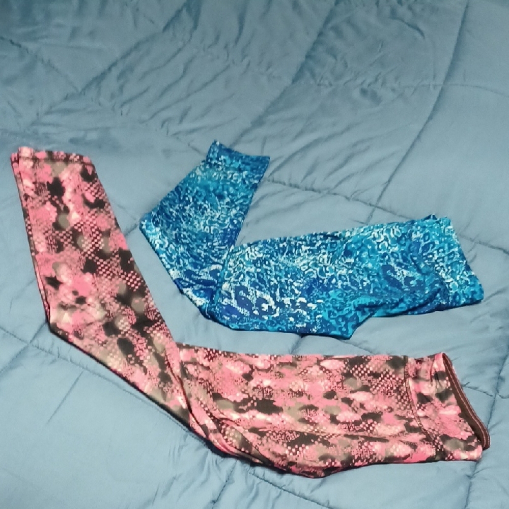 Energie Blue and Black Leggings